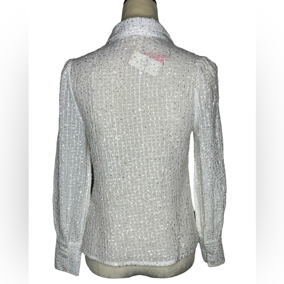 NWT Red Marine Textured Button Up Top - Picture 2 of 5